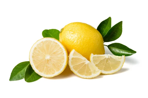 Свежие Фрукты Лимона Изолированы Белом Фоне — стоковое фото