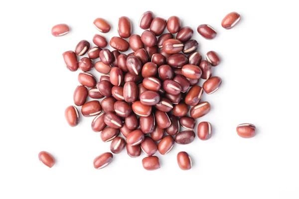在白色背景上分离的红豆 — 图库照片