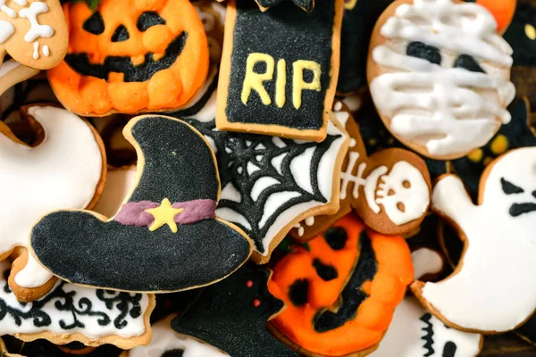 Zbliżenie Halloween Cookies — Zdjęcie stockowe