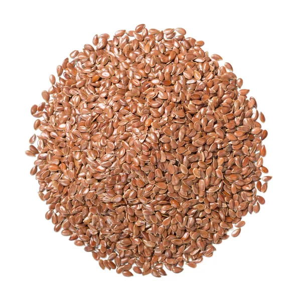 Beyaz Üzerine Kurutulmuş Flaxseeds — Stok fotoğraf