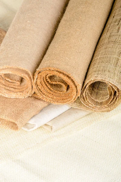 Different Kinds Linen Fabric Stock Image