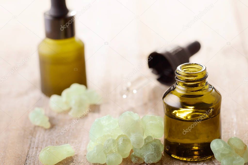 Royal Green Hojari Frankincense essential oil in the bottle