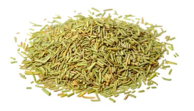 Beyaz arka plan üzerinde izole Kurutulmuş biberiye yaprağı