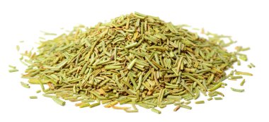 Beyaz arka plan üzerinde izole Kurutulmuş biberiye yaprağı