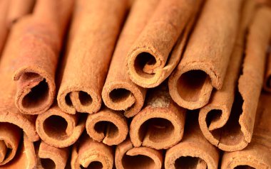 Gıda arka plan kurutulmuş cassia tarçın sopa