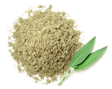 Beyaz arka plan üzerinde izole kurutulmuş ada çayı