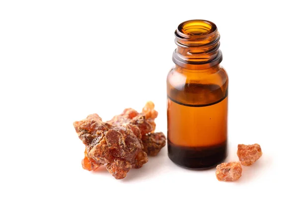 Myrrh Myrrh Oil Isolated White — Stock Photo, Image