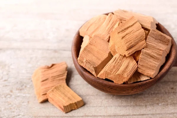 Hout Blok Van Sandelhout Tafel — Stockfoto