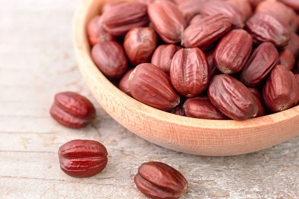 Semillas Jojoba Sobre Mesa —  Fotos de Stock