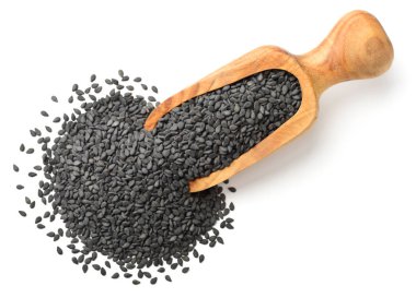 siyah susam beyaz izole kurutulmuş