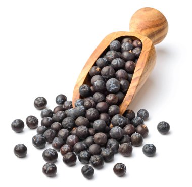 Zeytin tahta kaşık ardıç meyveleri kurutulmuş