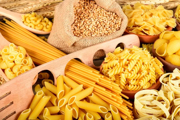 Uncooked Pasta Raw Italian Macaroni — Stock Photo, Image