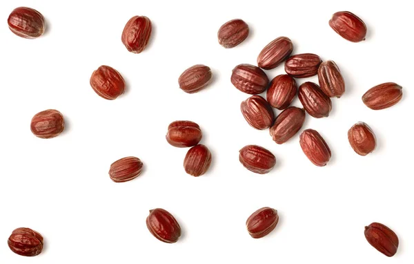 beyaz izole kurutulmuş jojoba tohumu