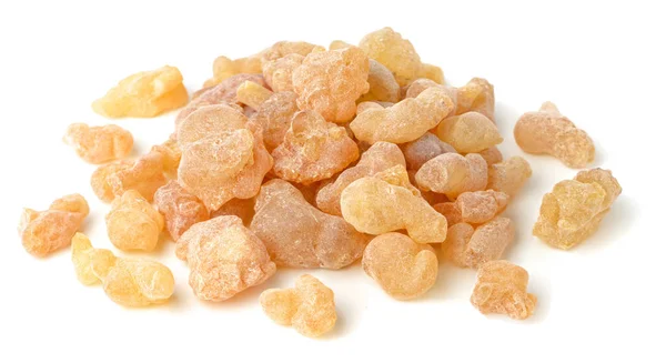 Ren Ekologisk Frankincense Harts Isolerat Den Vita Bakgrunden — Stockfoto