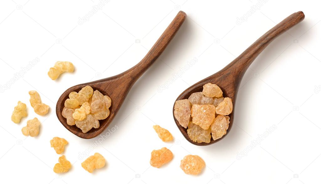 Pure Organic Frankincense Resin isolated on the white background