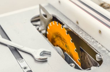 Ağaç işleme, ayarlanabilir daire testere, İngiliz anahtarı