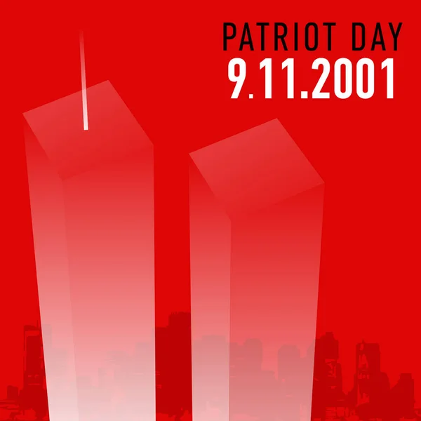 Patriot Day Vektor Poster September Nie Vergessen — Stockvektor