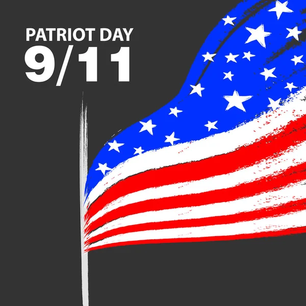 Patriot Day Vektor Poster September Nie Vergessen — Stockvektor