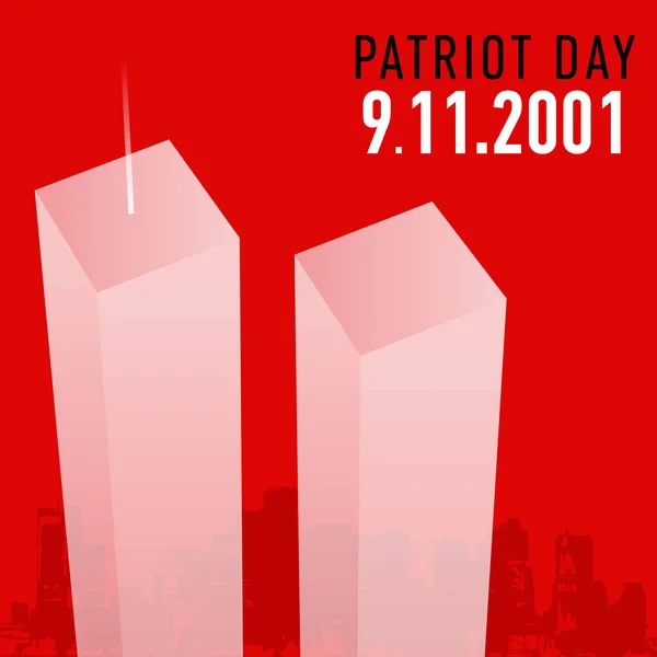 Patriot Day Vektor Poster September Nie Vergessen — Stockvektor