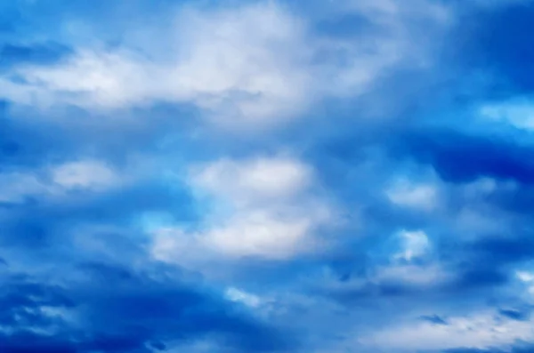 Background Blue Contrasting Sky Thick Clouds Natural Background — Stock Photo, Image