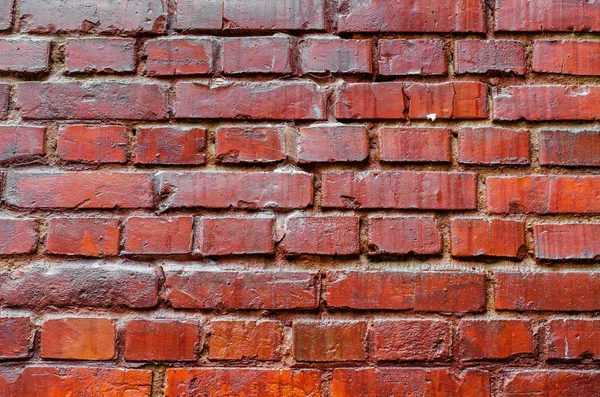 Muro de ladrillo de ladrillos rojos viejos — Foto de Stock