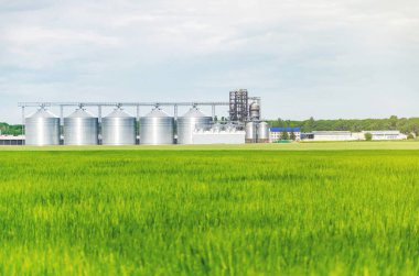 Buğday alanında metal modern asansör