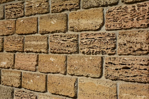 Coquina Casa Estantería Pared Piedra Caliza — Foto de Stock