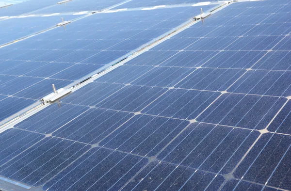 Primer Plano Fondo Superficie Del Panel Solar Con Textura Moderna — Foto de Stock