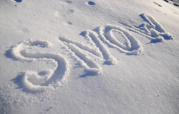 Tekst Sneeuw Winter Getextureerde Sneeuw Achtergrond — Stockfoto