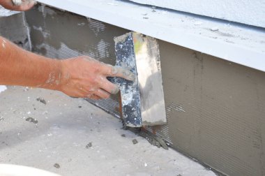 Oluşturucu sıva ev Vakfı Duvar spatula ile