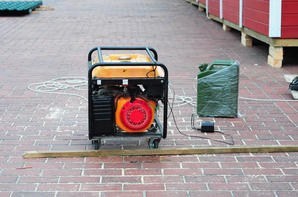 Mobile  power diesel generator on the construction site