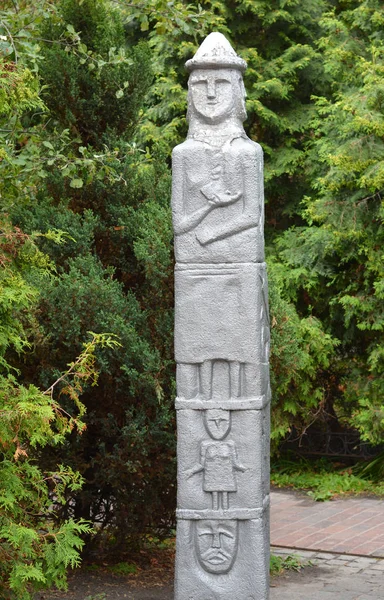 The Zbruch Idol, Sviatovid is a 9th-century sculpture, more precisely an example of a balwan, and one of the few monuments of pre-Christian Slavic beliefs.