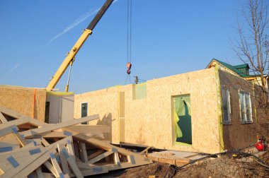 Yükleme SIP panel çerçeve ev yapımı için vinç. 