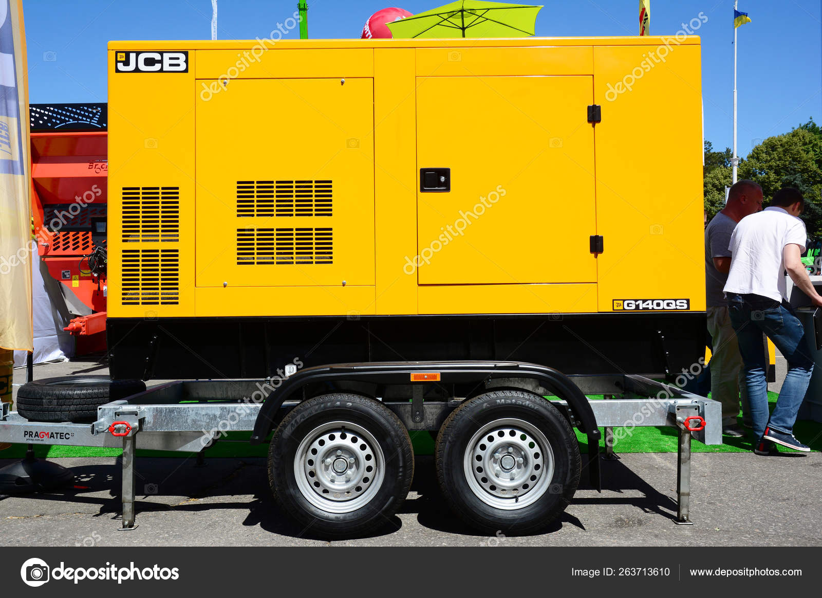 Standby power diesel generator for office with trailer wheels. Stock Editorial Photo thefutureis #263713610