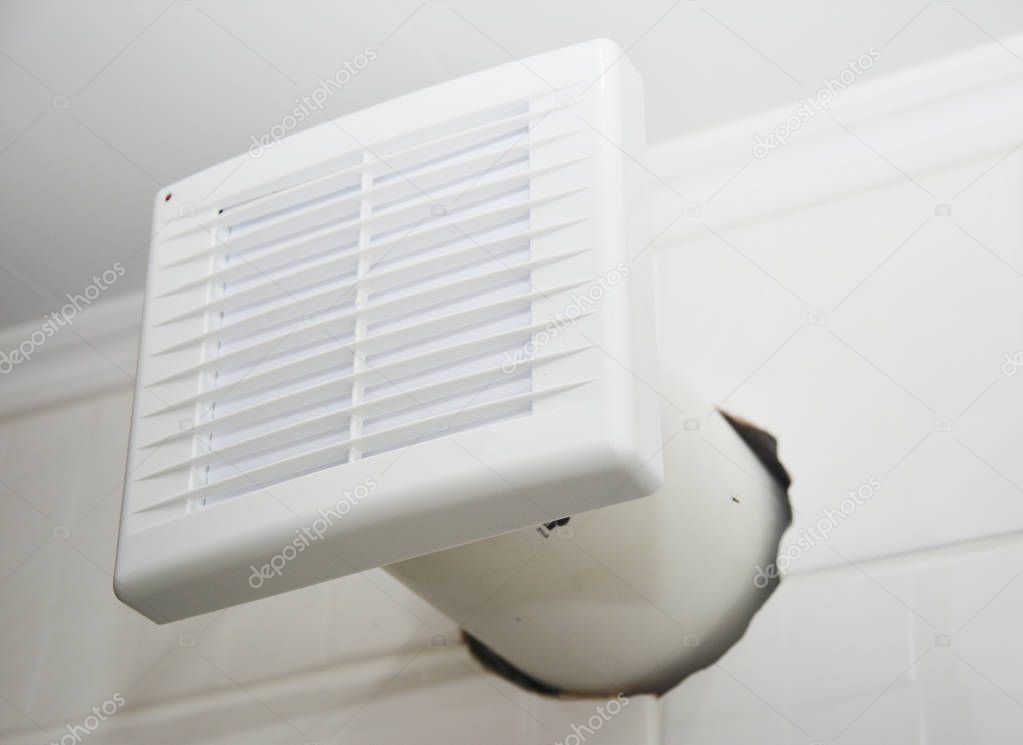 Bath fan repair,  installing new bath vent fan, ventilation system in the house bathroom 