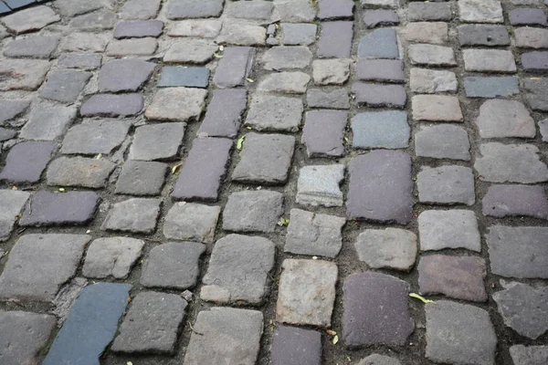Antiguo Empedrado Europeo Textura Calle Fondo — Foto de Stock