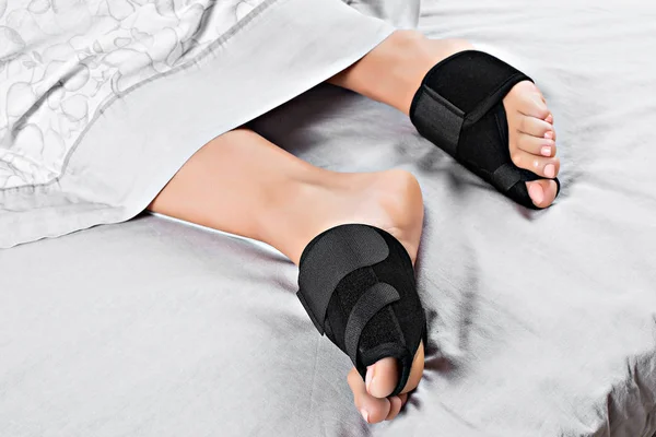 Woman foot bunion protection. Bunion corrector