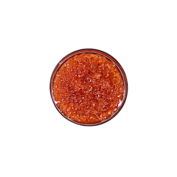 Caviar Rojo Aislado Sobre Fondo Blanco —  Fotos de Stock