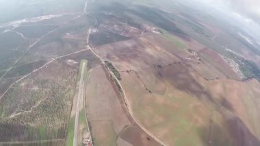 Paraşüt gökyüzünde profesyonel skydiver anında. Sahne. Adrenalin. Yükseklik.