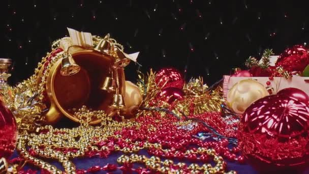 Vue du décor festif du Nouvel An, ornement et belles décorations de Noël .