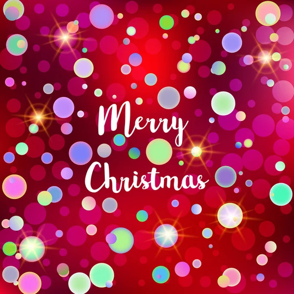 Kırmızı arkaplanda kaligrafik yazı bulunan rastgele, kaotik ve dağınık dairelerle mutlu Noeller..