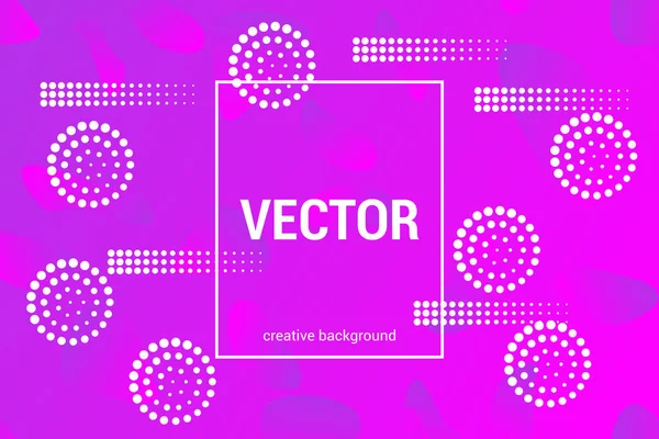 Fondo Vectorial Con Formas Geométricas Elementos Medio Tono Colores Degradados — Vector de stock
