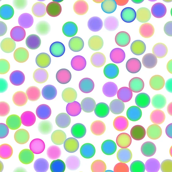 Modèle Sans Couture Avec Aléatoire Chaotique Éparpillés Cercles Colorés Sur — Image vectorielle