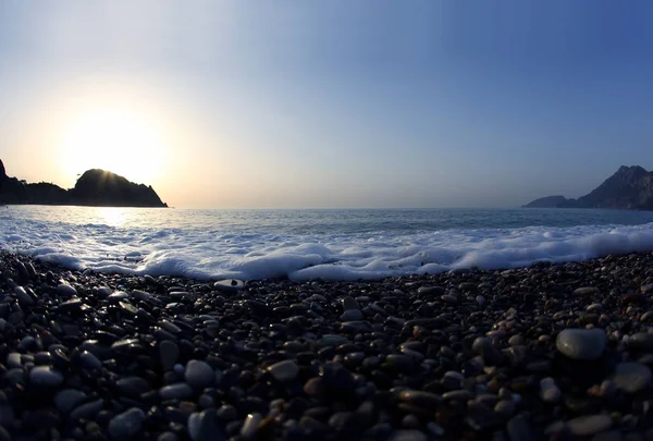 Foam Wave Beach Dawn — Stock Photo, Image