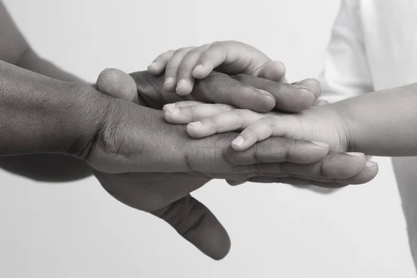 Mani Del Padre Del Bambino Insieme — Foto Stock