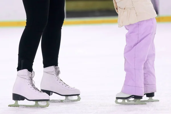 Legs Man Skating Ice Rink — Stock Photo, Image