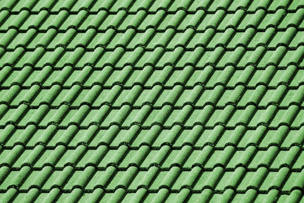 Декоративная Зеленая Плитка Крыше — стоковое фото