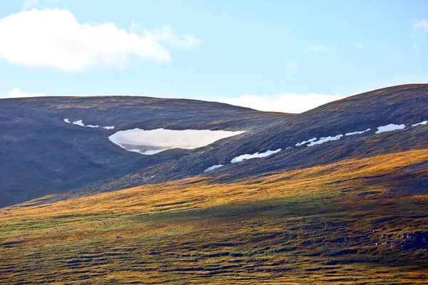 Norveç dağlarında buzulun görünümü