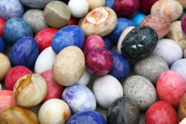 Renkli dekoratif onyx yumurta