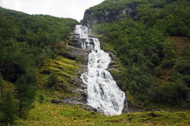 Dağlık ve ormanlık alanlarda büyük şelale